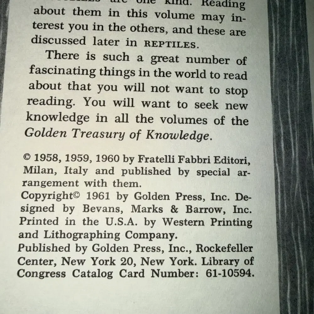 The Golden Treasury of Knowledge, Volume 6 Hardcover Golden Press 1961